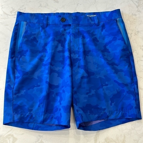G/FORE Men's Golf Royal Blue Camo Golf Shorts LIKE NEW 9” INSEAM - Picture 1 of 16